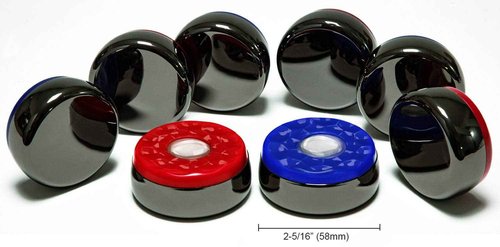 Shuffleboard Pucks w/Shuffleboard Wax High Speed (2 Cans), Mini Dustpan and Brush for Shuffleboard Table, Complete Shuffleboard Accessories Bundle (2 5/16" (58mm))