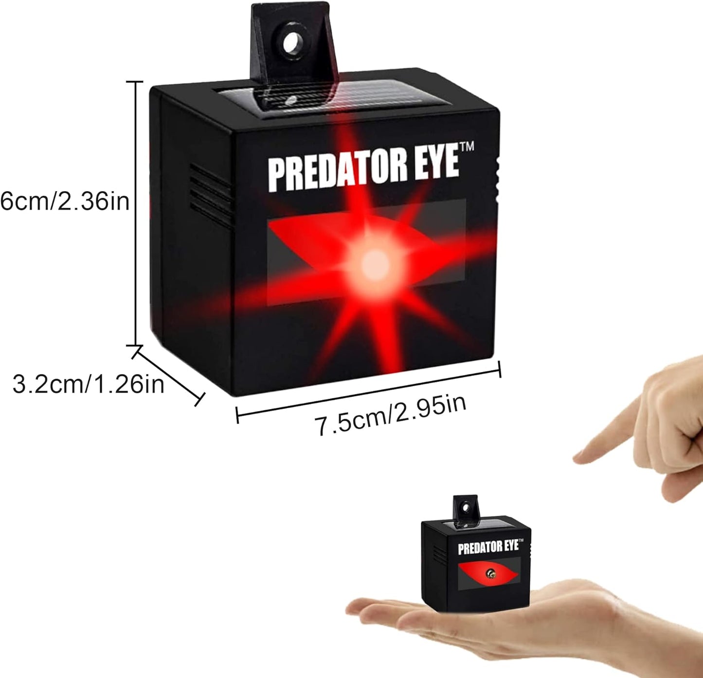 ASPECTEK Predator Eye Solar Animal Deterrent - 2 Pack Flashing Red Light Repeller for Coyotes, Deer, Raccoons | Outdoor Pest Control for Garden & Farm