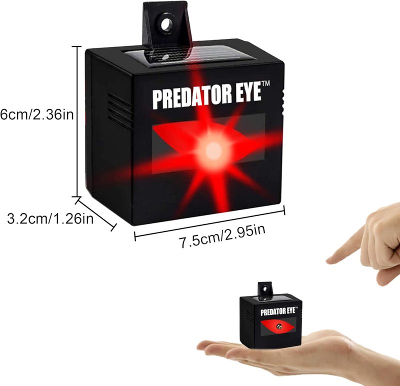 ASPECTEK Predator Eye Solar Animal Deterrent - 2 Pack Flashing Red Light Repeller for Coyotes, Deer, Raccoons | Outdoor Pest Control for Garden & Farm