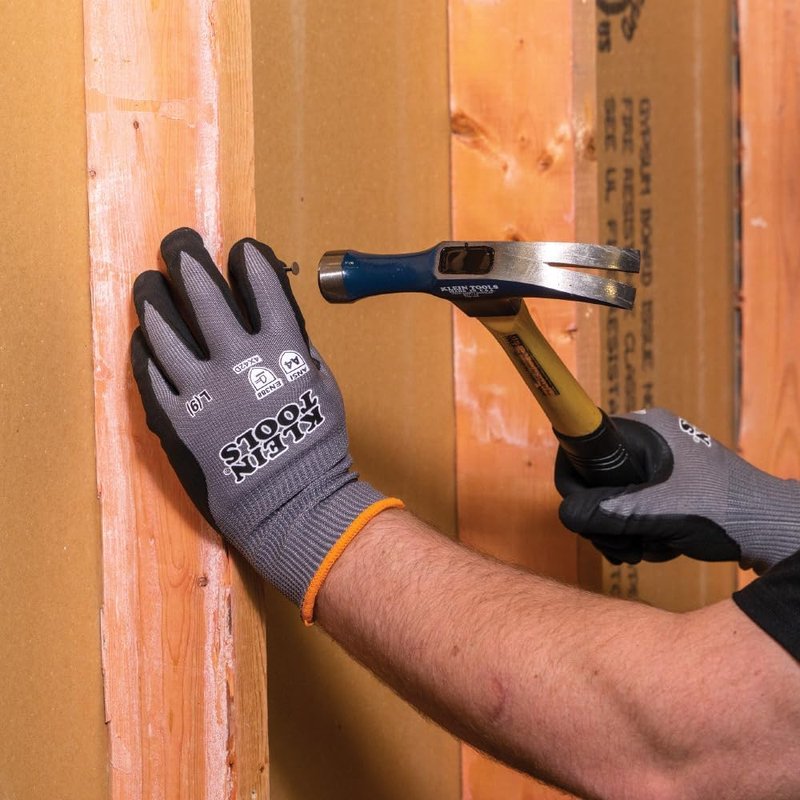 Klein Tools Work Gloves - Cut Resistant Nitrile Coated | Touchscreen Capable, Medium, 2-Pair