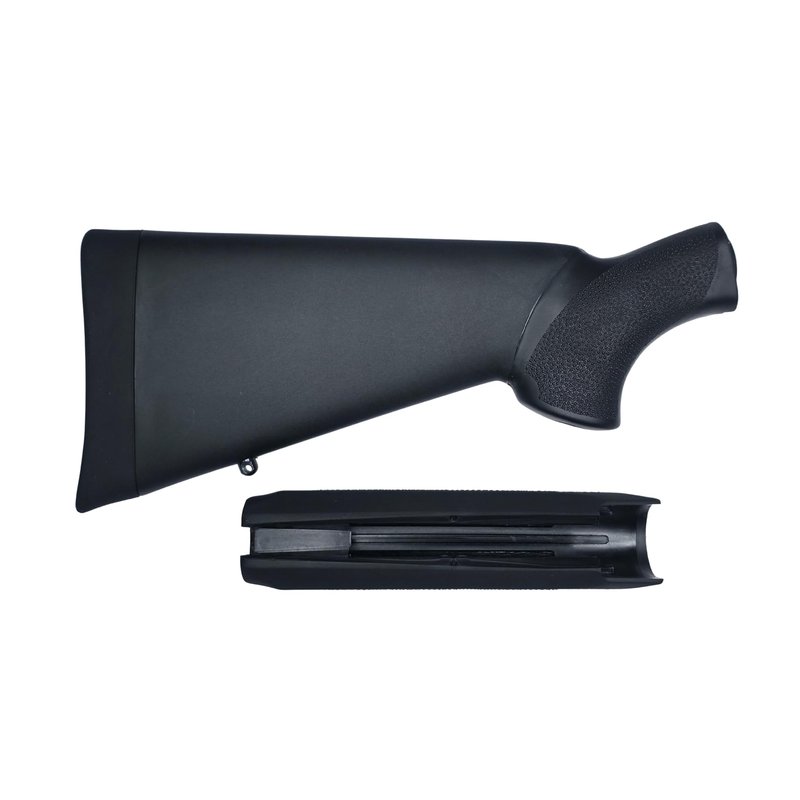 Hogue OverMolded Rubber Shotgun Stock and Forend for Mossberg 500 12 Gauge, Black - 05012
