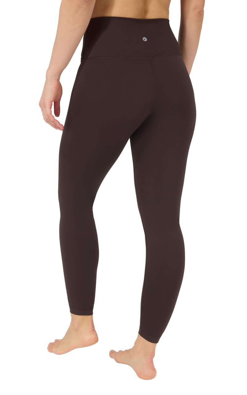 90 Degree By Reflex High Waist Power Flex Tummy Control Leggings - Chocolate Mousse - Medium