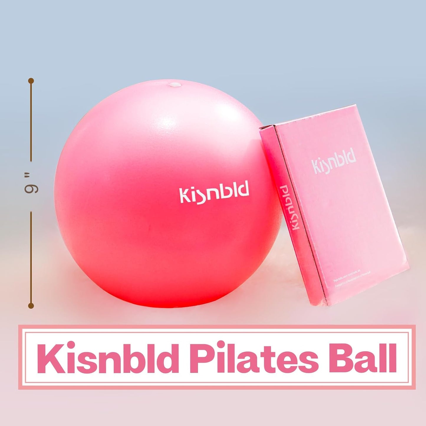 Mini Pilates Ball - 9 Inch Anti-Burst & Slip-Resistant Exercise Ball for Stability, Fitness, and Core Strength Workouts