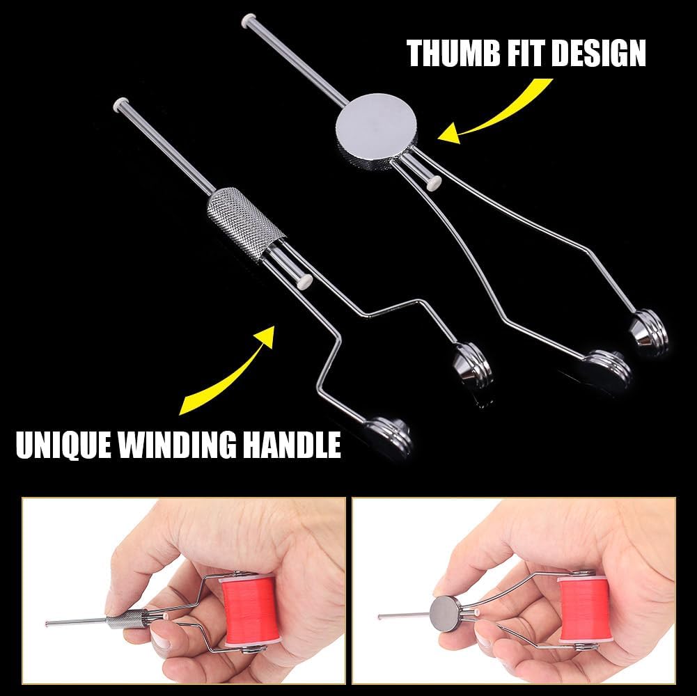 XFISHMAN Fly Tying Kit for Beginners - 5-in-1 Starter Set with Bobbin, Threader, Scissors & Whip Finisher
