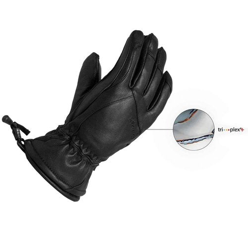 Swany Womens La Posh Leather Gloves, Black, Medium