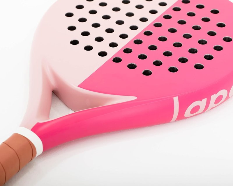 LAPAT Carbon Fiber Padel Racket with Cover Bag - Professional Paddle Tennis Racquet for Adults Beginner & Intermediate - Lightweight EVA Foam POP Court Paddle (Pink Miami)