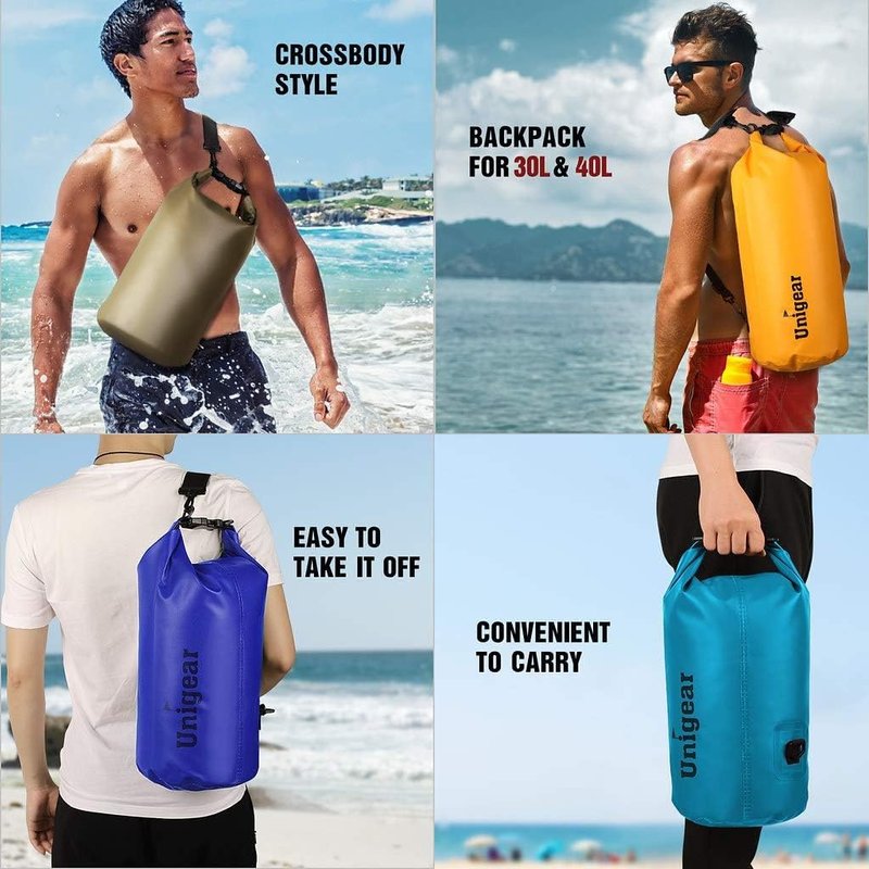 Dry Bag Sack, Waterproof Floating Dry Gear Bags for Boating, Kayaking, Fishing, Rafting, Swimming, Camping and Snowboarding (Blue, 5L)