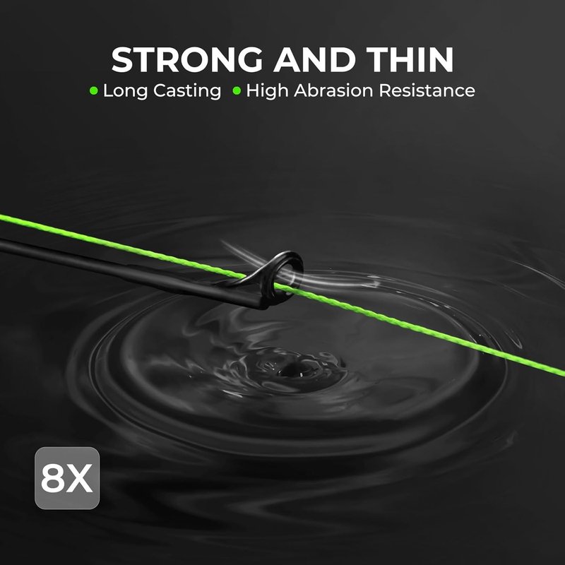 KastKing Superpower ColorShield Braided Fishing Line - 100% UHMWPE Fiber, Smooth & Strong, Near Zero Stretch | High Abrasion Resistance