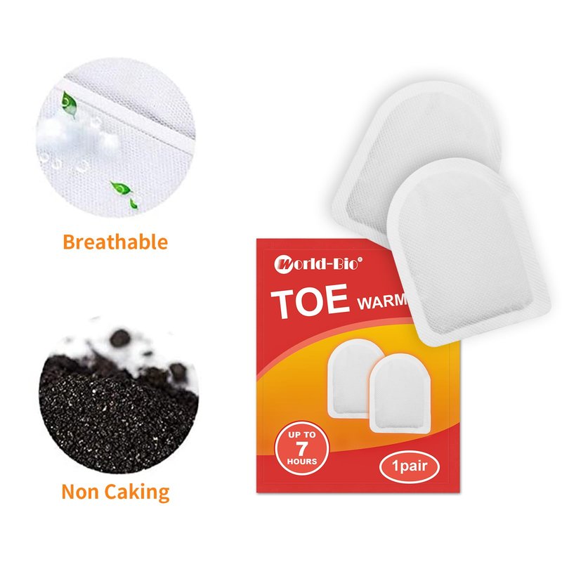 MR.ICE Toe Warmers for Feet 20 Pairs - Toe Warmer Foot Warmers for Shoes - Disposable Heating Pad with Adhesive Backing - Air Activated Heat Pads for Boots - Up to 8 Hours of Heat