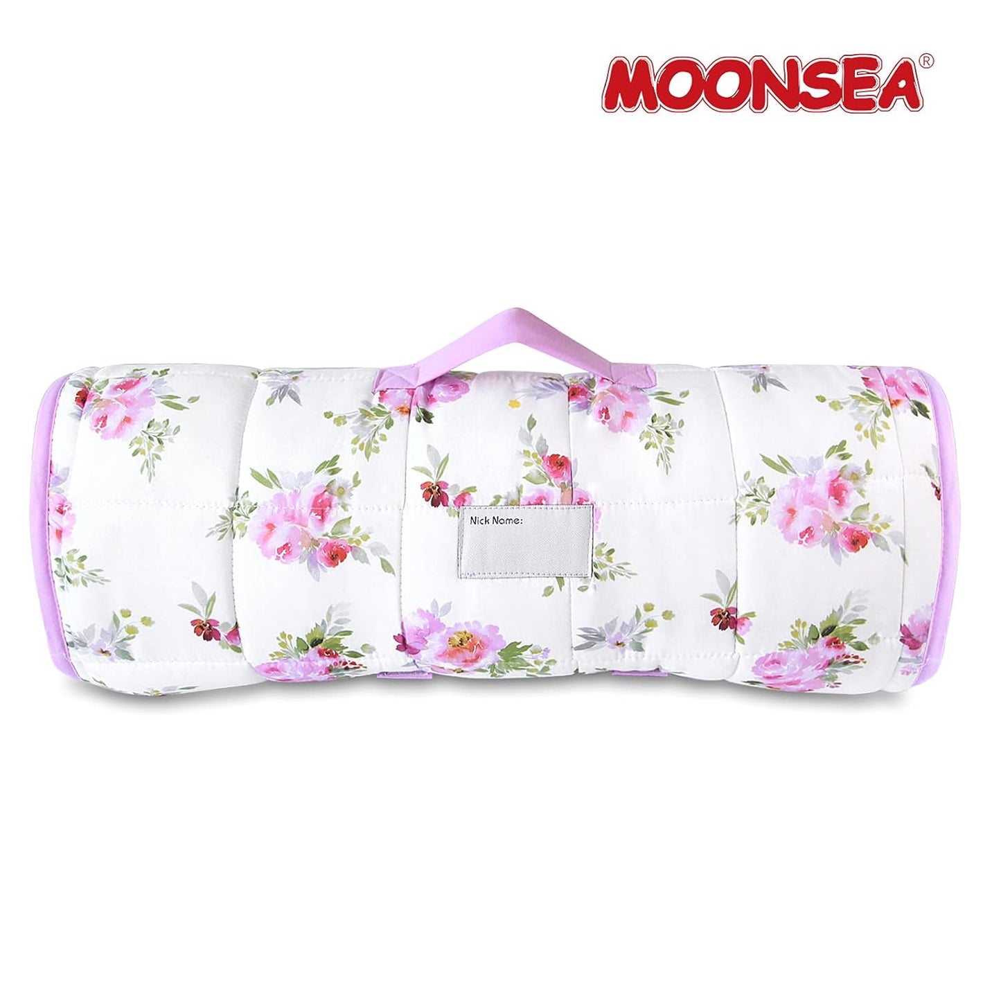 Toddler Nap Mat - Floral Sleeping Mat with Fleece Blanket | Lightweight for Preschool & Travel, Fits Standard Cot