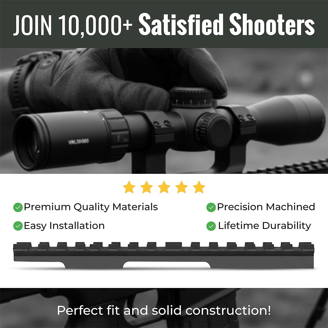 Gotical Picatinny Scope Rail Mount for Savage Mark II, Savage 93 & 93R17, 5.8" Aluminum Scope Base, Matte Black Anodized, Includes #8-40 Screws & Torx Key