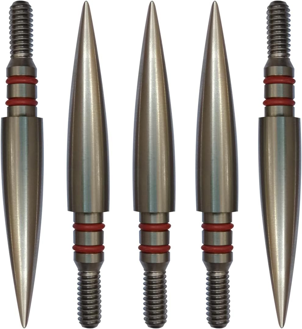 Archery Field Points - Stainless Steel Arrowheads 100/125/150/200/300 Grains | 12 Pack