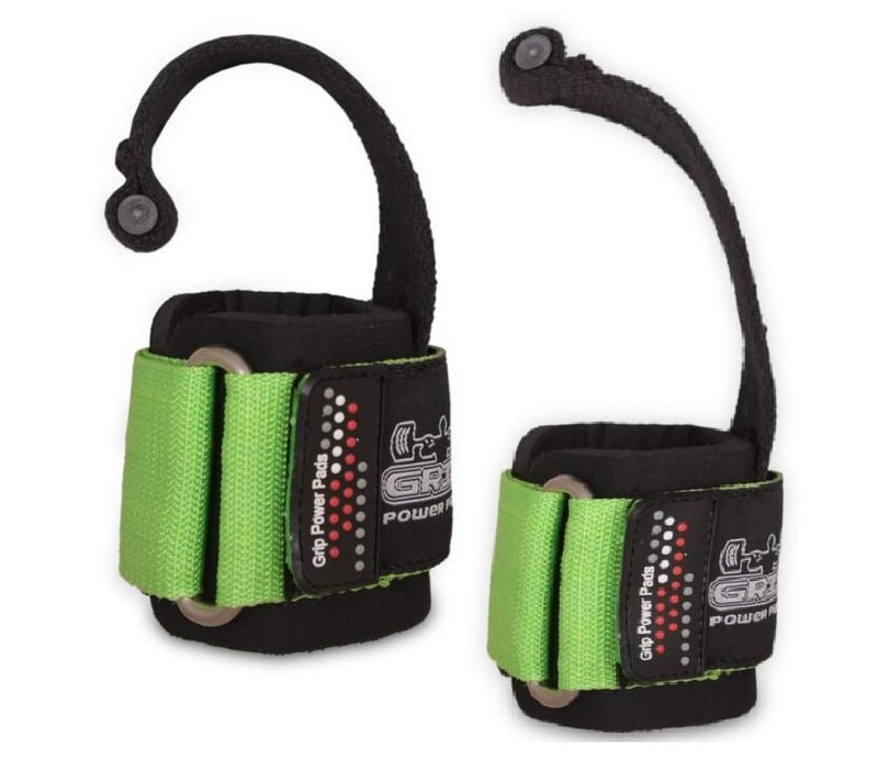 Gym Lifting Dowel Straps Neoprene Padded Wrist Wraps for Weight Training, Bodybuilding & Fitness – Wrist and Grip Support, 2 Pack (Lime)