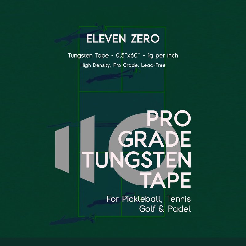 Eleven Zero Tungsten Tape for Pickleball Paddles, Pickleball Paddle Weights Non-Toxic Material & Lead Tape Alternative, High-Density Weighted Tape for Easy Customization