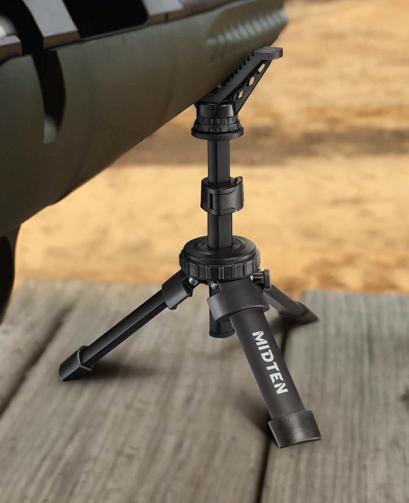 MidTen Portable Shooting Rest Tripod Rifle Stand for Range - Lightweight Bench Rest with 360 Rotate V Yoke Holder (7.5-15'')