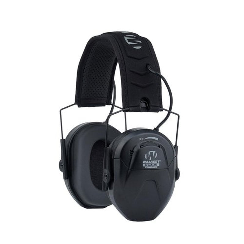 Walker's Razor Compact 23dB Youth/Women's Electronic & Slim Passive 27dB Noise-Canceling Shooting Earmuff Bundle