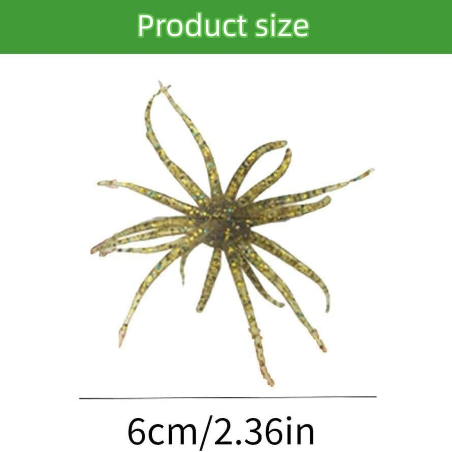 Tentacle Creature Lure,Finesse Lifelike Fishing Lures with Multiple Tentacles,Soft Plastic Baits for Bass Fishing,Drop Shot,Wacky Rig/Neko Rig and Finesse,Slow Sinking,sea Urchin Bait (A)
