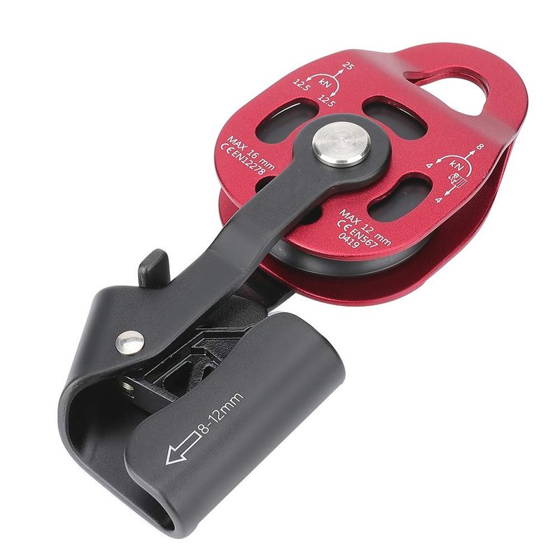 Keenso Climbing Pulley, 4KN Load Capacity, Aluminium Construction Single Rope Pulley, Compact and Durable for Indoor Climbing, Outdoor Climbing, Training Equipment, Home Gym