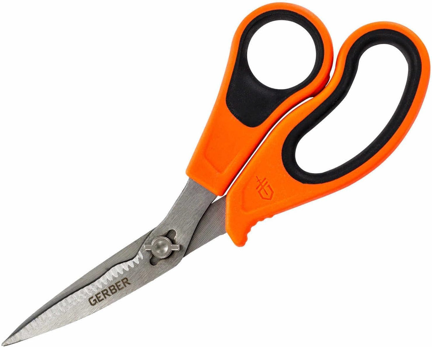 Gerber Vital Take-A-Part Poultry Shears, Hunting Shears for Small Animals, Serrated Blades & Visual Orange Rubber Handle, 5.5”, Orange