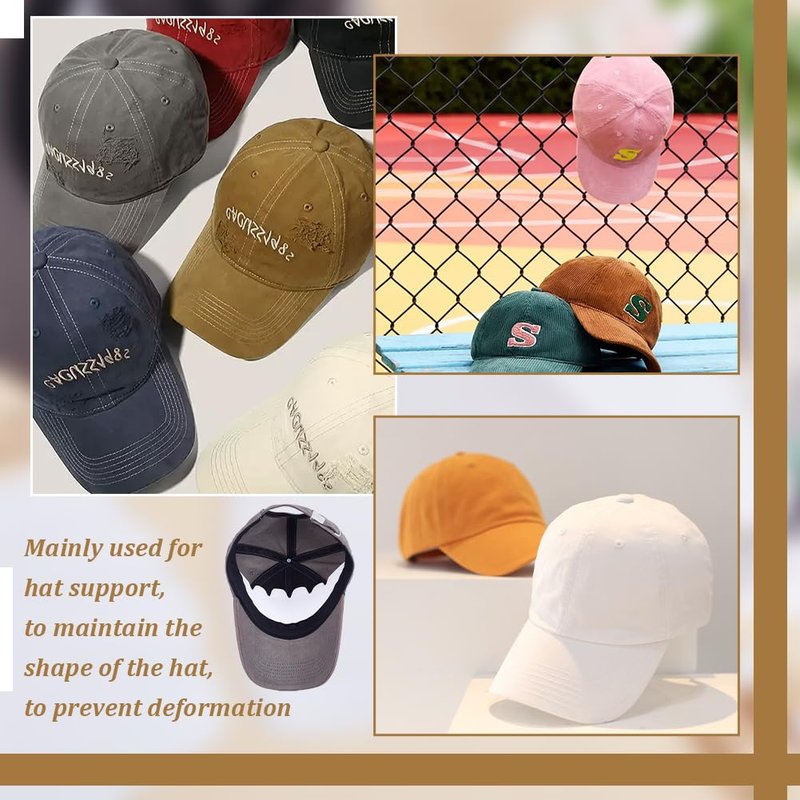 FINGERINSPIRE 50 Pcs Baseball Caps Inserts Shapers 3.7x11.2inch White Baseball Caps Inserts Universal Cap Inner Liner Cardboard Hat Support Brim Holder for Fitted Ball Sports Cap Insert
