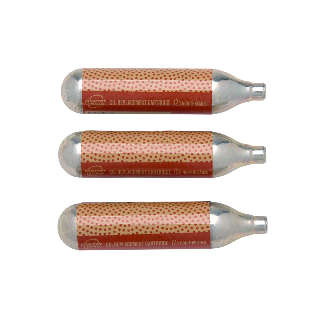Planet Bike 12g Threadless CO2 Replacement cartridges - 3 Pack