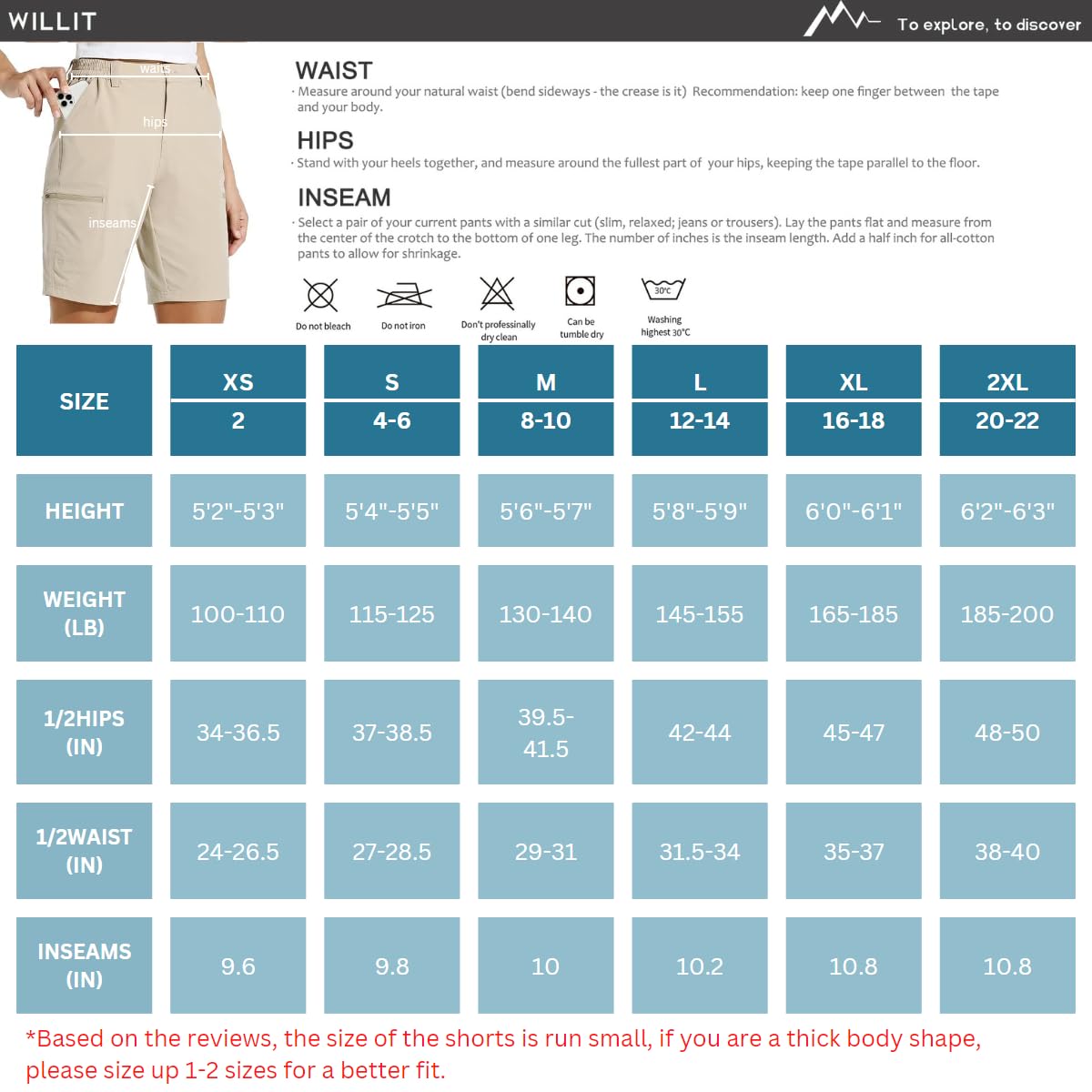 Willit Women's 10" Hiking Cargo Shorts Stretch Golf Active Long Quick Dry Outdoor Summer Shorts Deep Khaki L