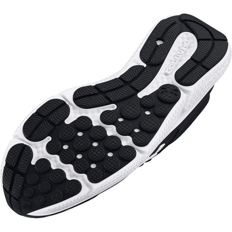 Under Armour Men's Charged Assert 10 Running Shoe, (001) Black/Black/White, 14 XX-Wide