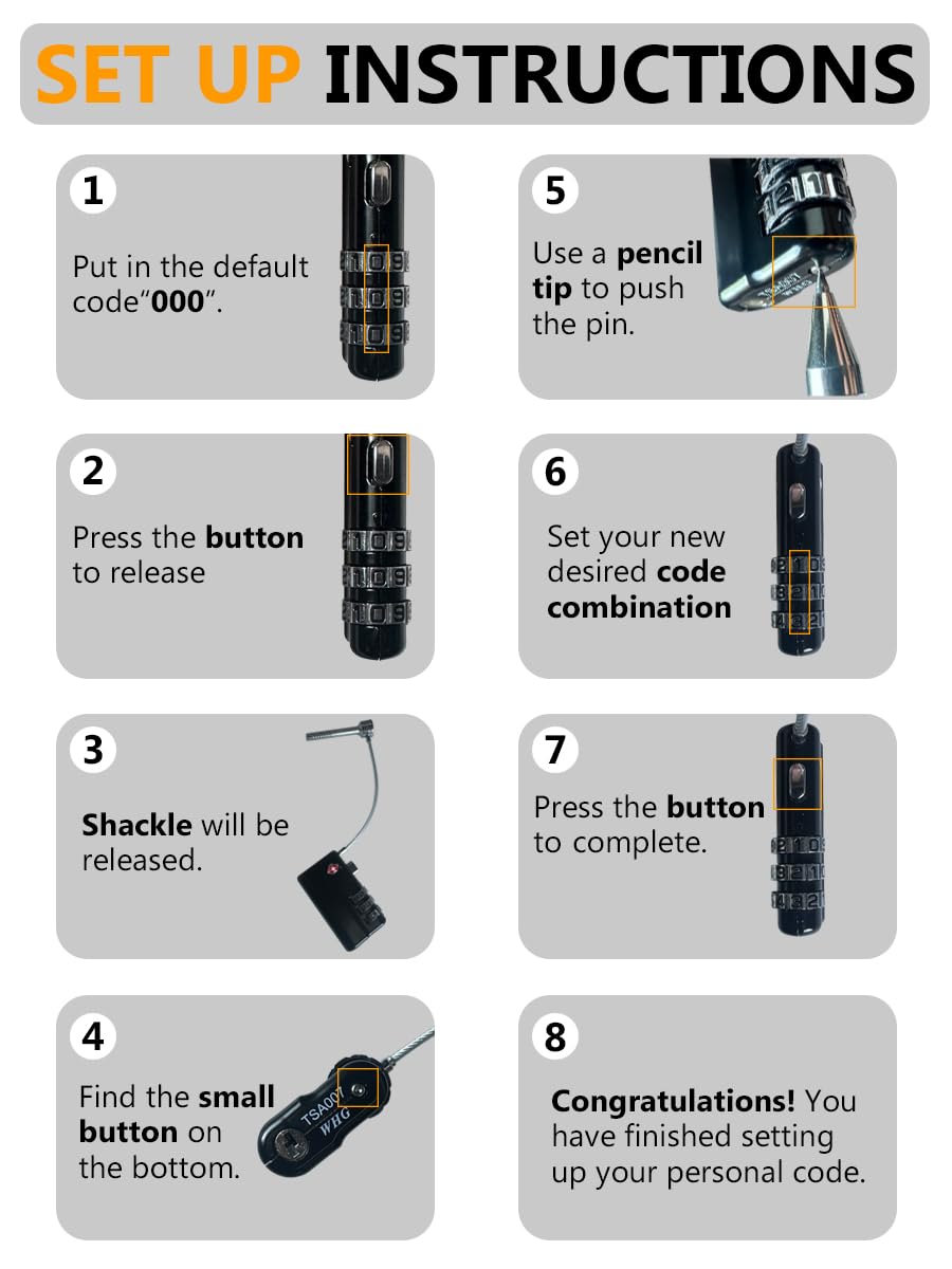 TSA Approved Gun Cases Lock (Pack 2)