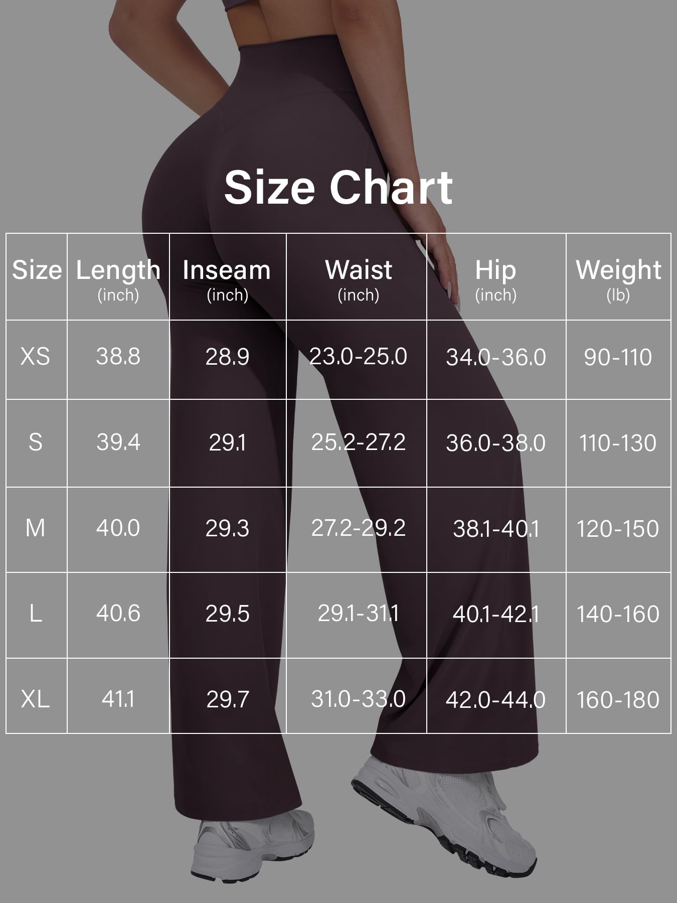 VOYJOY Straight Leggings Bottoms Wide Leg Pants for Women 29"/ 31.5"/33"/35" High Waist Stretch Casual Sweatpants
