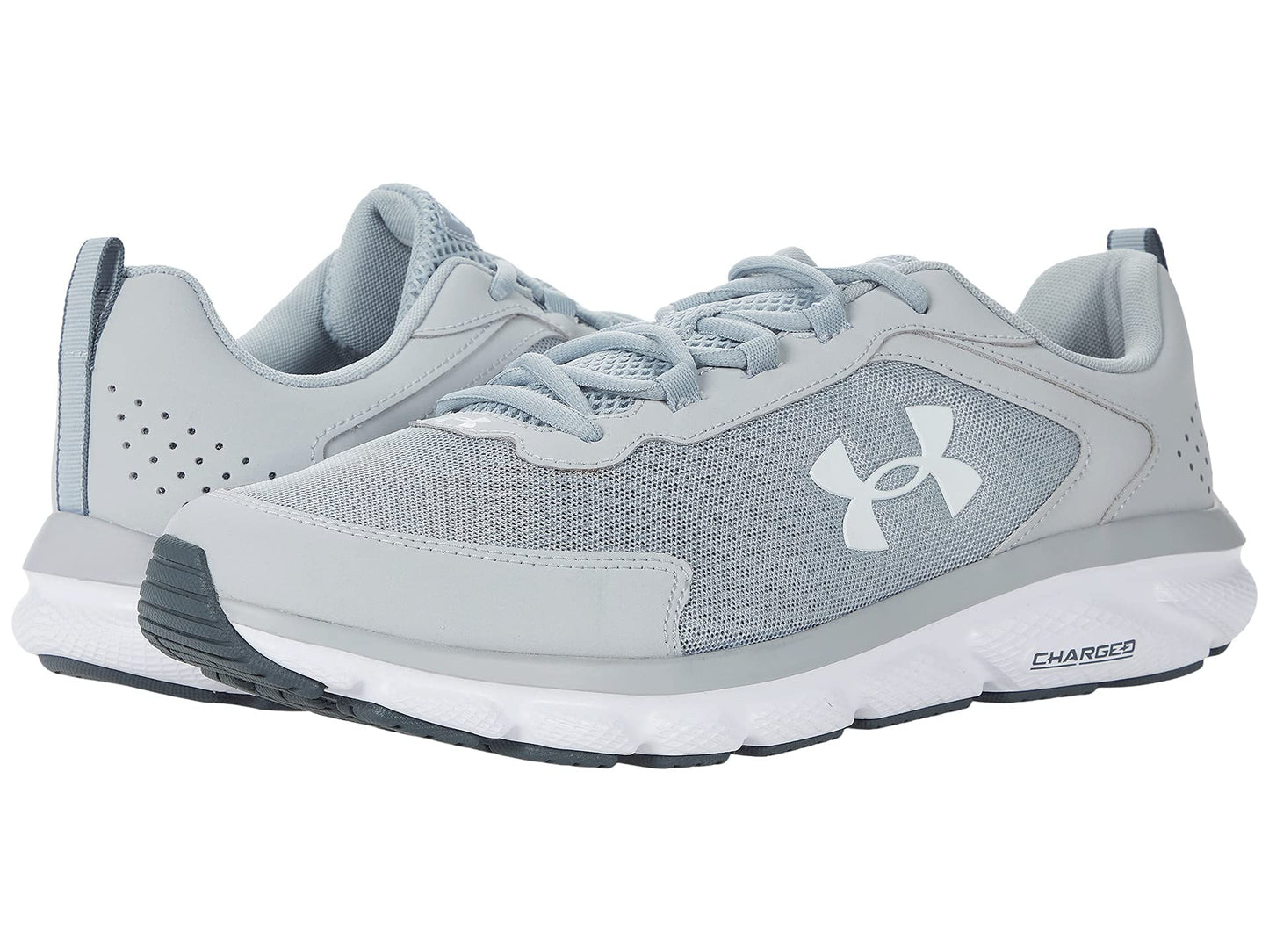 Under Armour Men's Charged Assert 9 Running Shoe, Mod Gray (101)/White, 10 M US