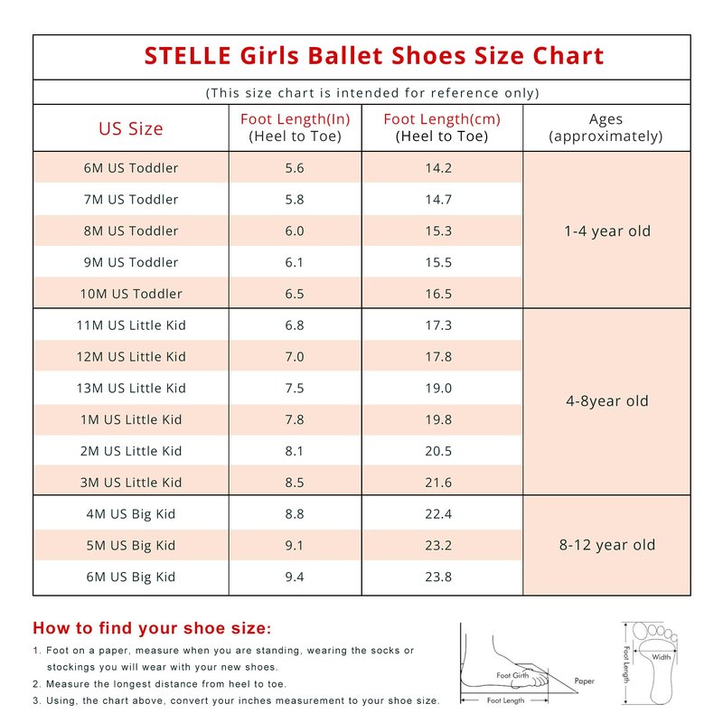 Stelle Canvas Ballet Shoes Toddler Girls Ballet Slippers No-Tie Boys Dance Shoes(Ballet Pink,6MT)