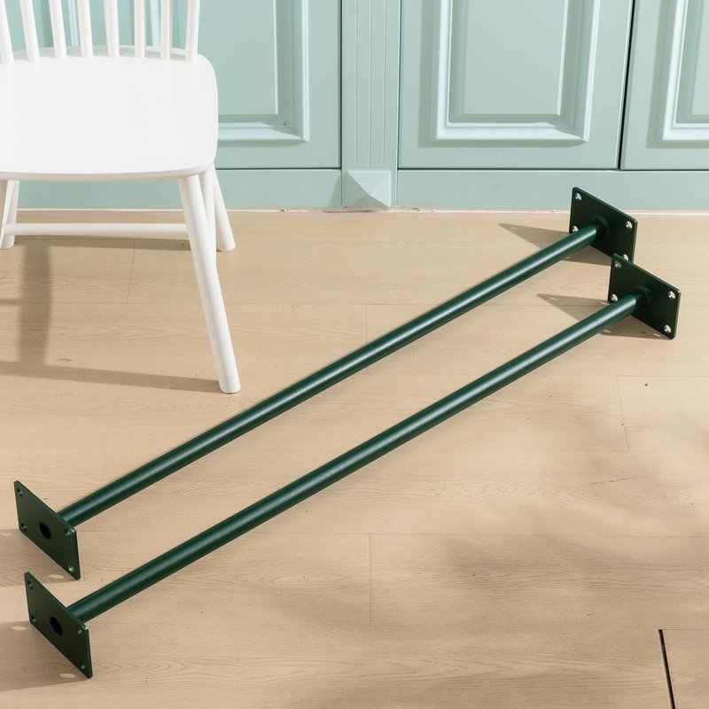 Zonon 2 Pcs Heavy Duty Outdoor Pull up Bars Heavy Strength Training Chin up Bars for Home Gyms Full Body Exercise Support 440 Lbs, Installed on 4 x 4, 4 x 6 or 6 x 6 Posts(Not Included), Green