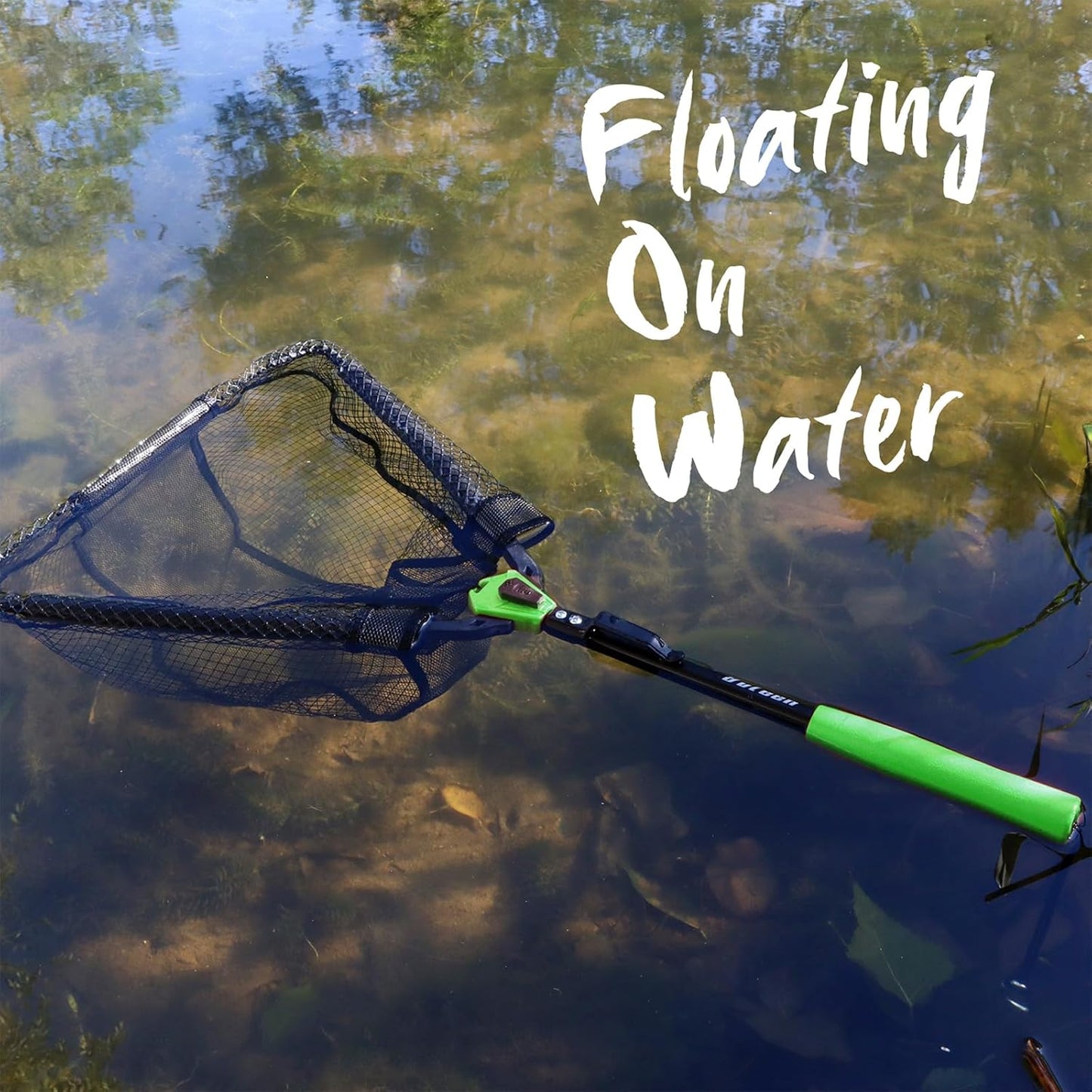 Floating Fishing Net - Upgraded Foldable & Lightweight Design | Ultra-Thin Rubber for Easy Catch & Release