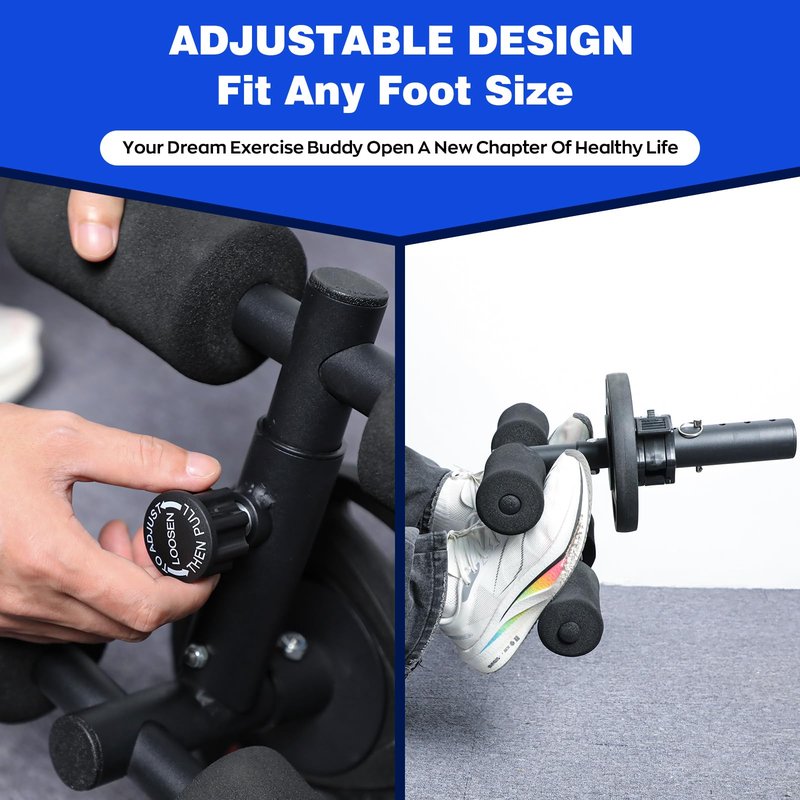 Adjustable Tib Bar, Tibialis Trainer, Tibia Dorsi Calf Raise Machine, Knees Over Toes Equipment for Strengthening Calve, Shin & Ankle, Leg Workout, Fit 2" Weight Plates & All Shoe Size
