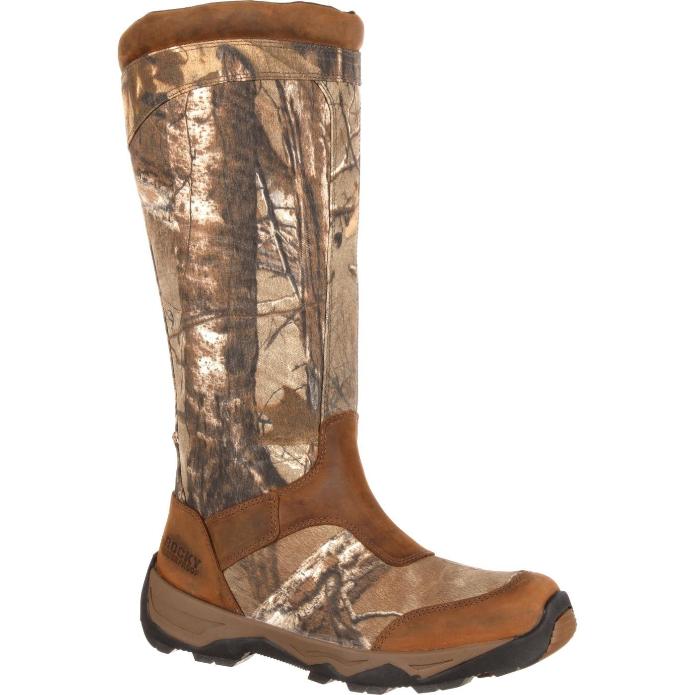 ROCKY Retraction Waterproof Side-Zip Snake Boot, Realtree Xtra, Size 11.5(M)