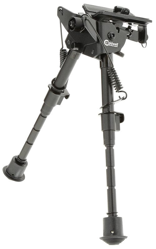 Caldwell XLA Fixed Bipod 6" - 9" with Adjustable Notched Legs and Slim Folding Design for Easy Transport, Rifle Stability, and Target Shooting, Black