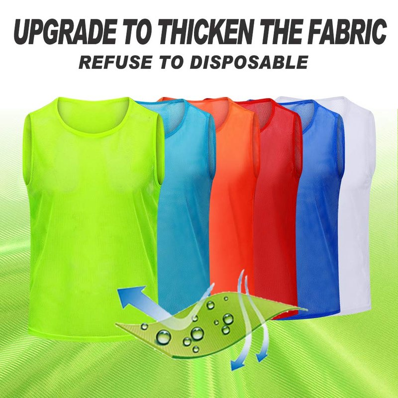 Antoyo Pinnies Soccer pinnies for Soccer Mesh Basketball Jerseys Orange-M