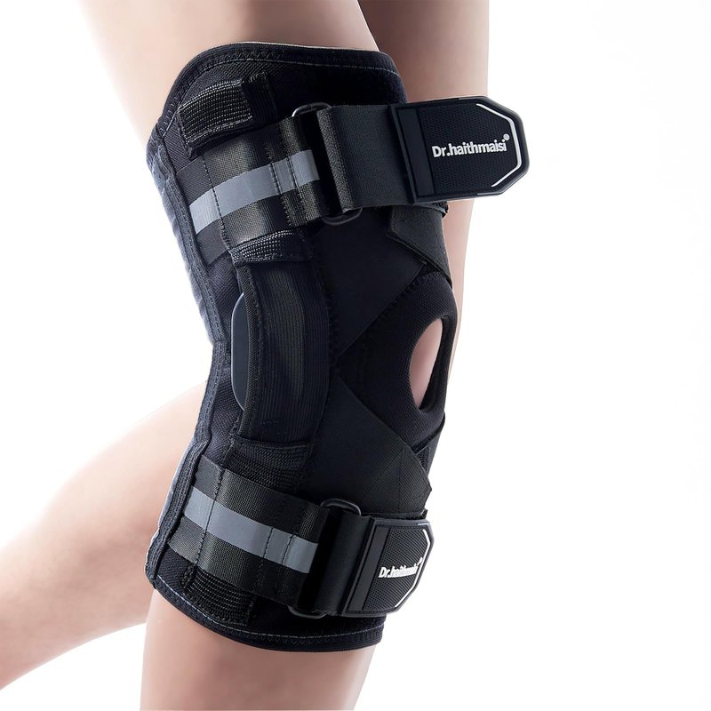 Professional Knee Brace for Men & Women - Hinged Support for Knee Pain, Arthritis, Meniscus Tear, ACL Injury - Breathable, Adjustable, Stabilizing Compression Sleeve for Running, Sports, Workout (Medium)