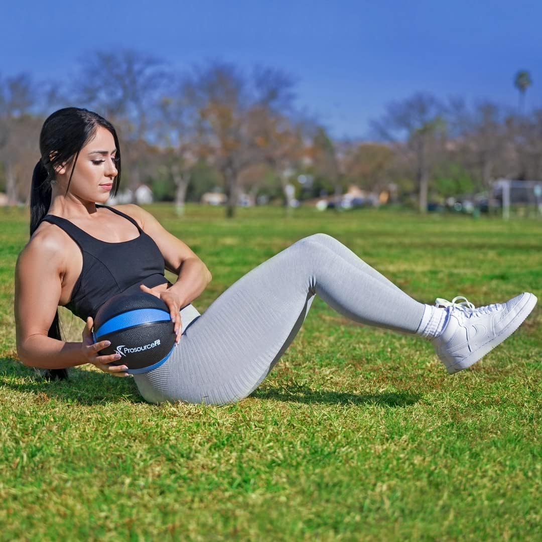 Weighted Medicine Ball for Full Body Workouts - ProsourceFit | Durable Rubber, 10 lbs