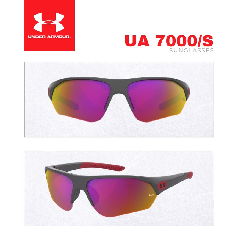 Under Armour UA7000 Instinct 0IXN/50 69MM White Orange/Blue Gradient Wrap Around Sunglasses for Youth (For girls For boys) +BUNDLE with ACCESSORY EYEWEAR KIT
