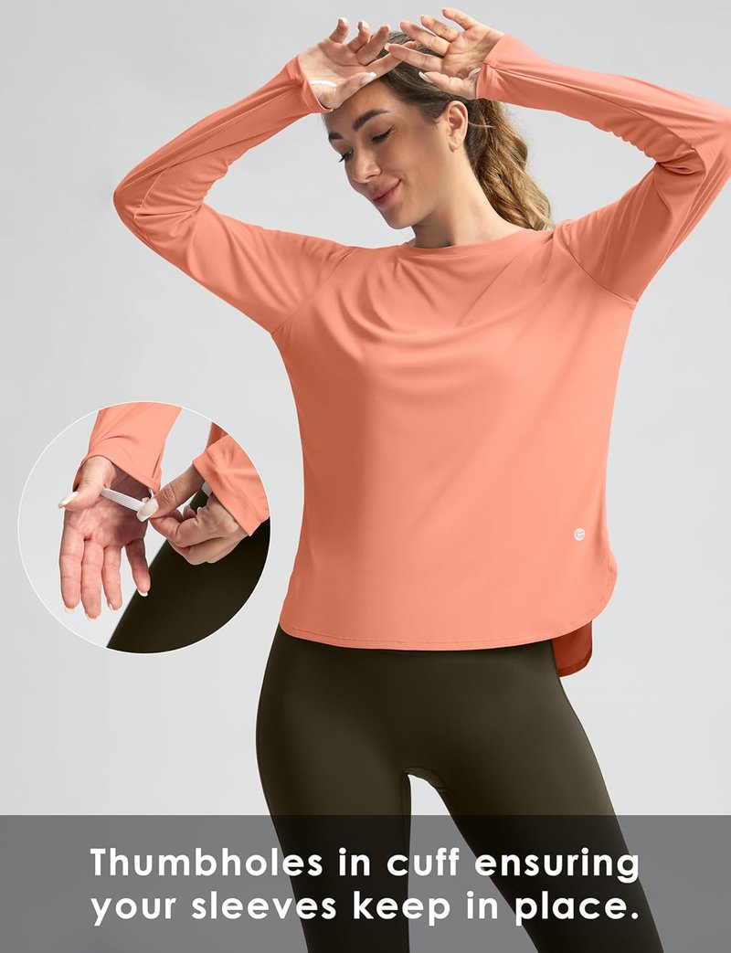 Women's Sun Shirts - UPF 50+ Long Sleeve UV Protection for Hiking & Workouts | Lightweight Quick-Dry Fabric
