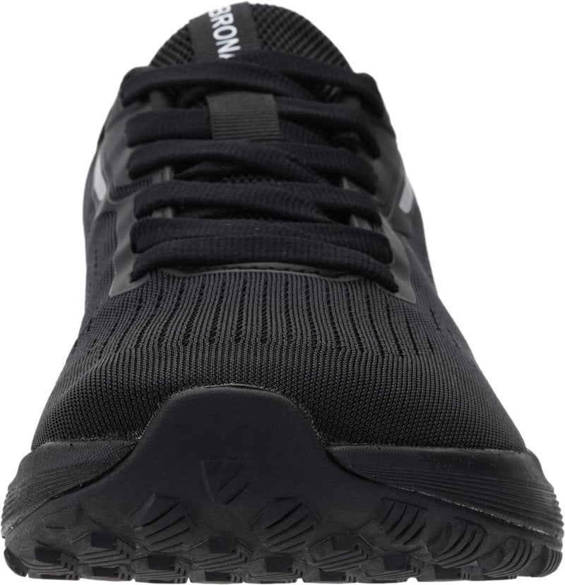 BRONAX Wide Toe Box Shoes for Men Lightweight Road Running Training Cushioning Athletics Sneakers Size 10w Lace up Breathable Walking Gym Sports Footwear All Black 44