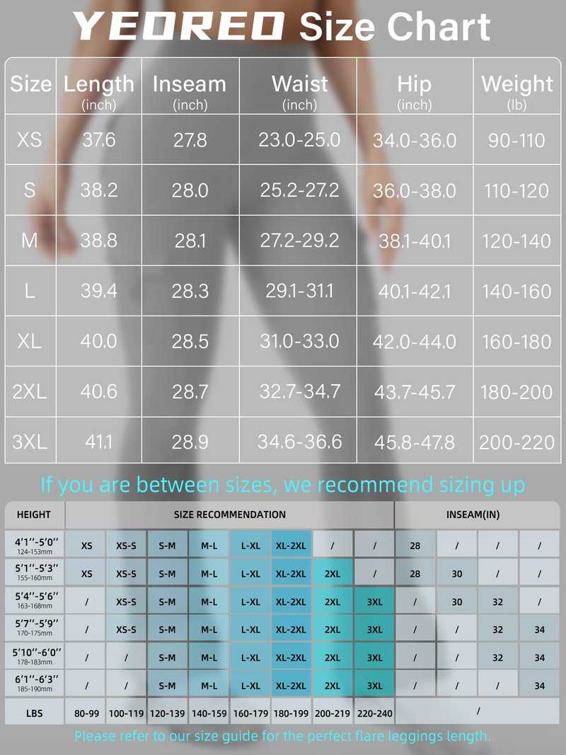 YEOREO CoreFlex Women Workout Flare Leggings with Pockets Scrunch Cargo Gym Yoga Leggings Light Gray XS