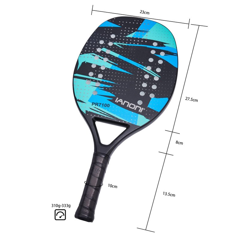 Beach Tennis Paddle Beach Tennis Racket Carbon Fiber with EVA Memory Foam Core Tennis Paddles Set of 2 Paddle and 3 Balls(2Pcs,Green)