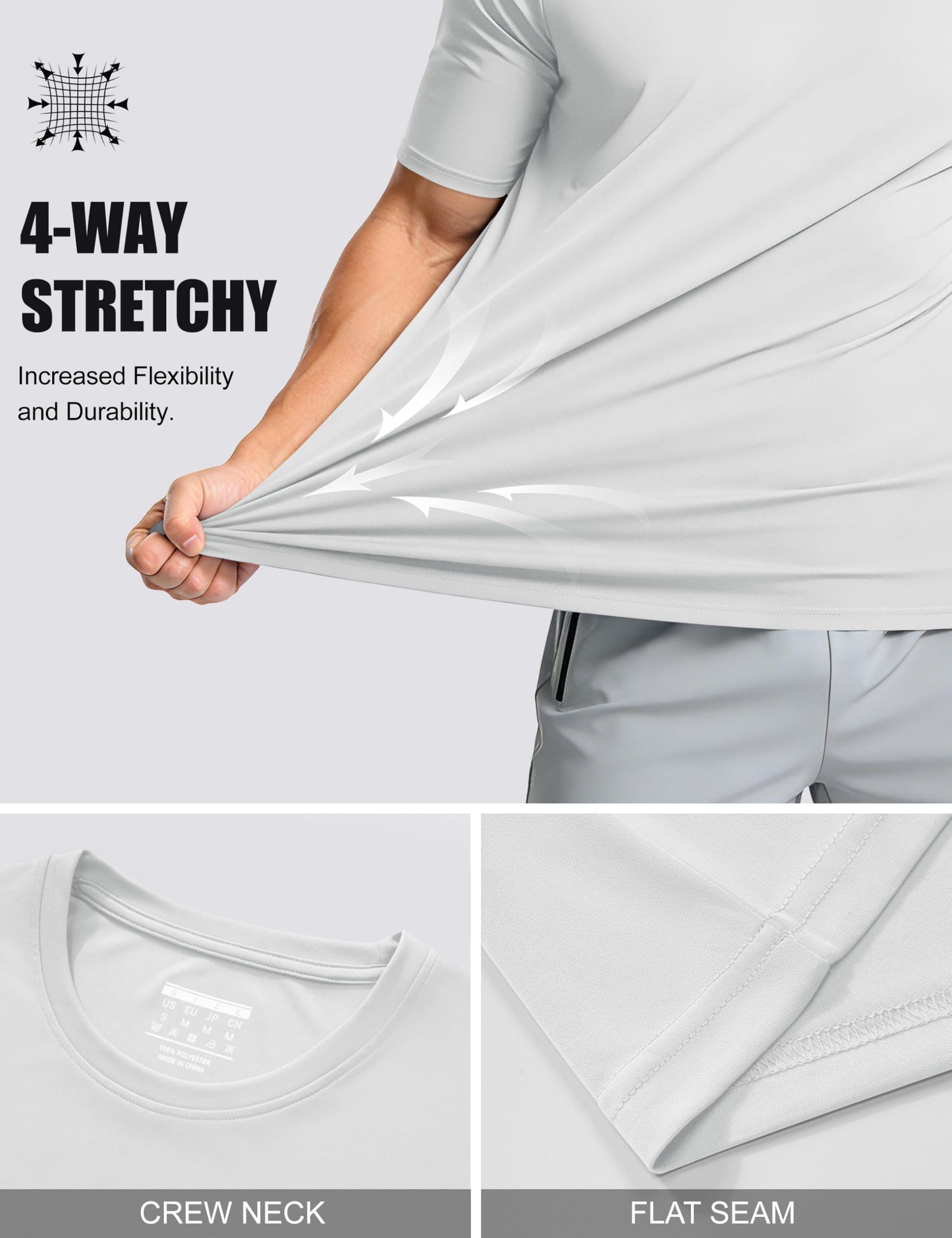MAGCOMSEN Outdoor Shirts Men UPF 50+ Short Sleeve T-Shirt Moisture Wicking Summer Quick-Dry Rashguard Swim Shirt