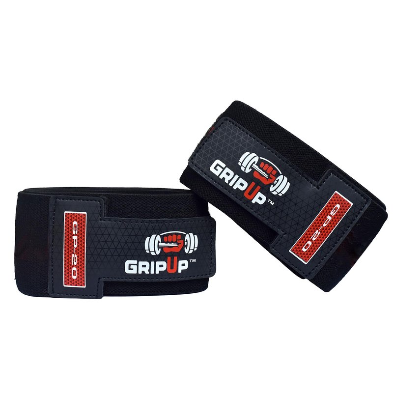 GripUp 78” Knee Wraps for Weightlifting (Pair) – Support Straps for Squats, Powerlifting & Gym Training, One Size GP20 (Black)
