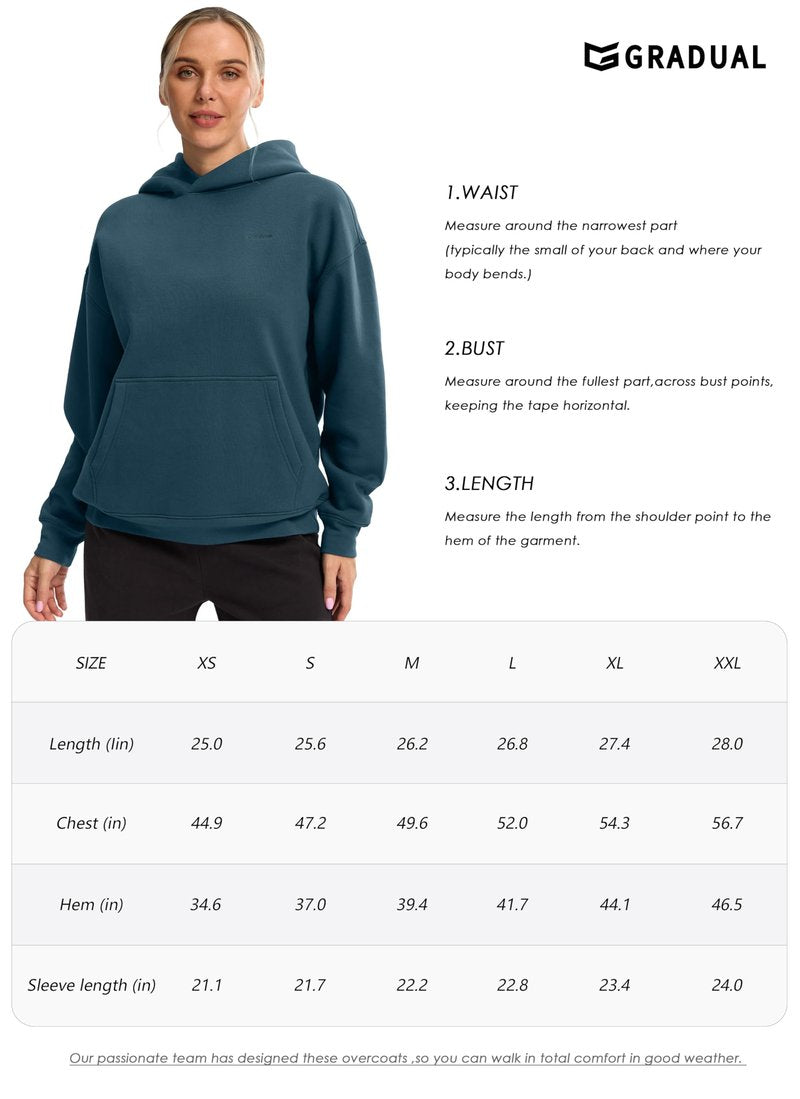 G Gradual Hoodies for Women Oversized Fleece Sweatshirt with Pocket Loose Fit Casual Athletic Workout Pullover, Light Purple, Medium