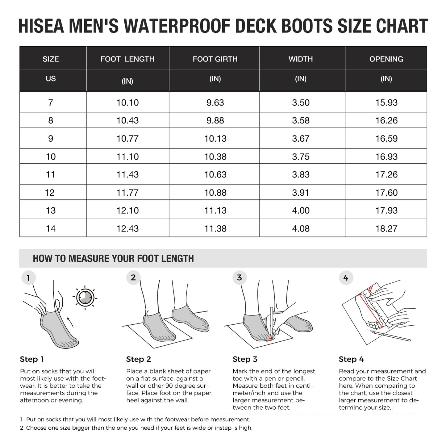 HISEA Men's Deck Rain Boots Saltwater Fishing Booties Waterproof Ankle Rain Boots with High Traction