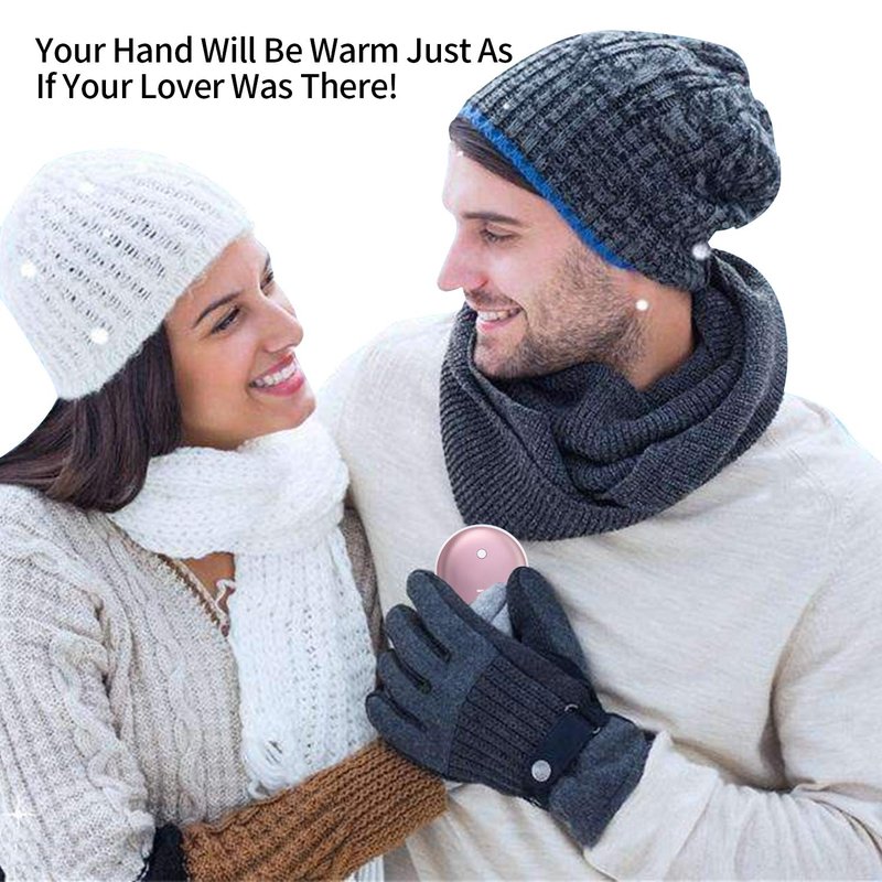 Karecel Hand Warmers Rechargeable 2 Pack, 10400mAh Double-Sided Heat Electric Handwarmers, 4-inch Full-Surface Heat, Reusable Portable Camping Hand Warmer, Gifts Men for Christmas, Winter Essentials