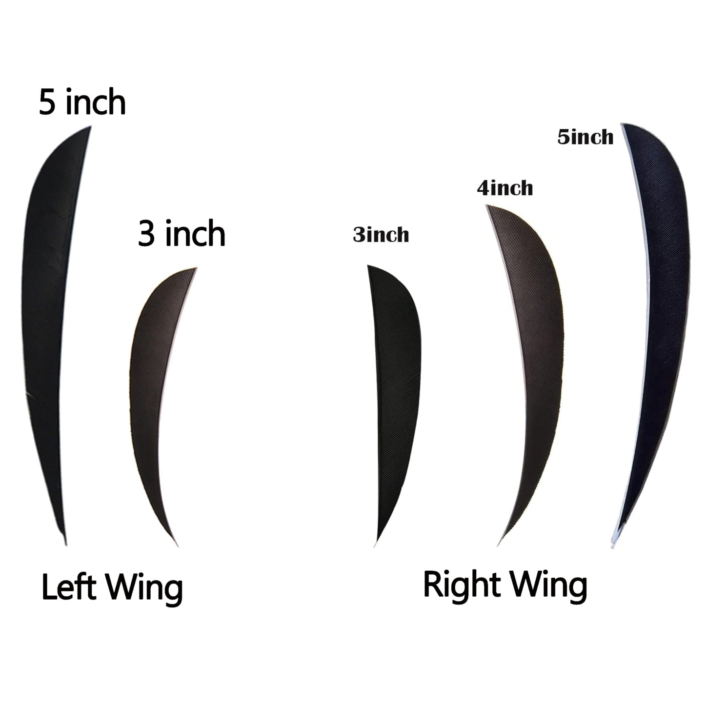 ZSHJGJR Archery Arrow Feathers 4Inch 5 Inch Turkey Feathers Fletchings Arrow Feathers Fletches Right Wing for DIY Hunting Arrows 50PCS (4inch, Right Wing, White)